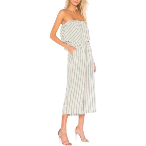 Joie Striped Strapless Jumpsuit - Picture 1 of 6